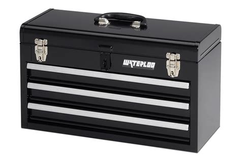 waterloo portable 2 drawer tool box metal|tool box slides heavy duty.